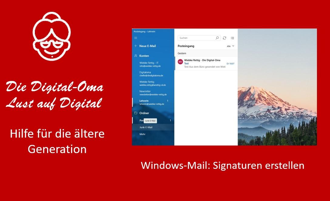 Signaturen in Windows-Mail