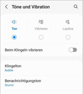 Einstellungen - Klingelton
