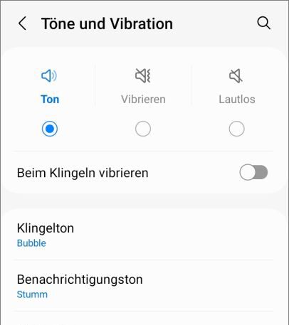 Einstellungen - Klingelton