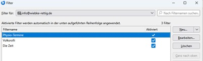 Thunderbird Filter-Manager