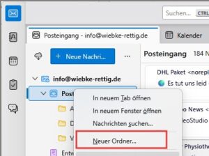 Neuer Ordner für Filter