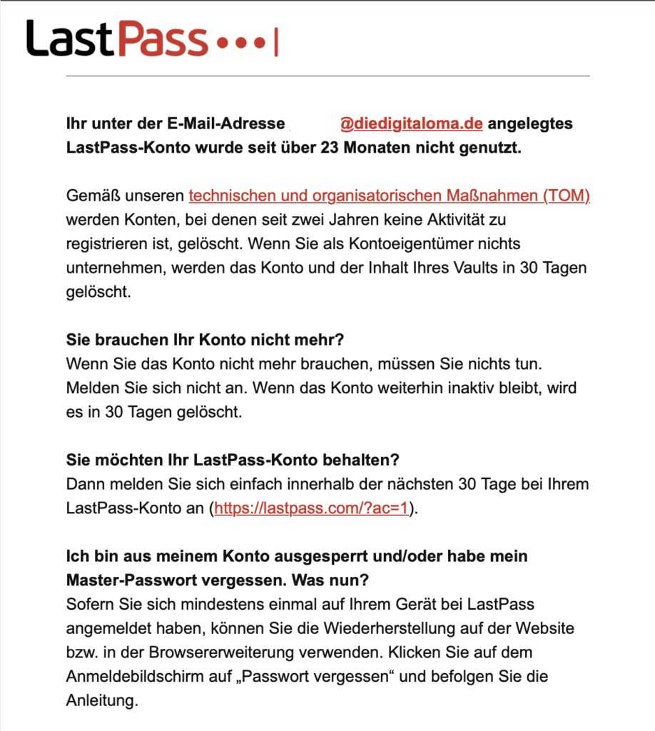 LastPass Konto