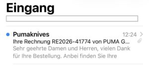 Phishing-Mail Rechnung