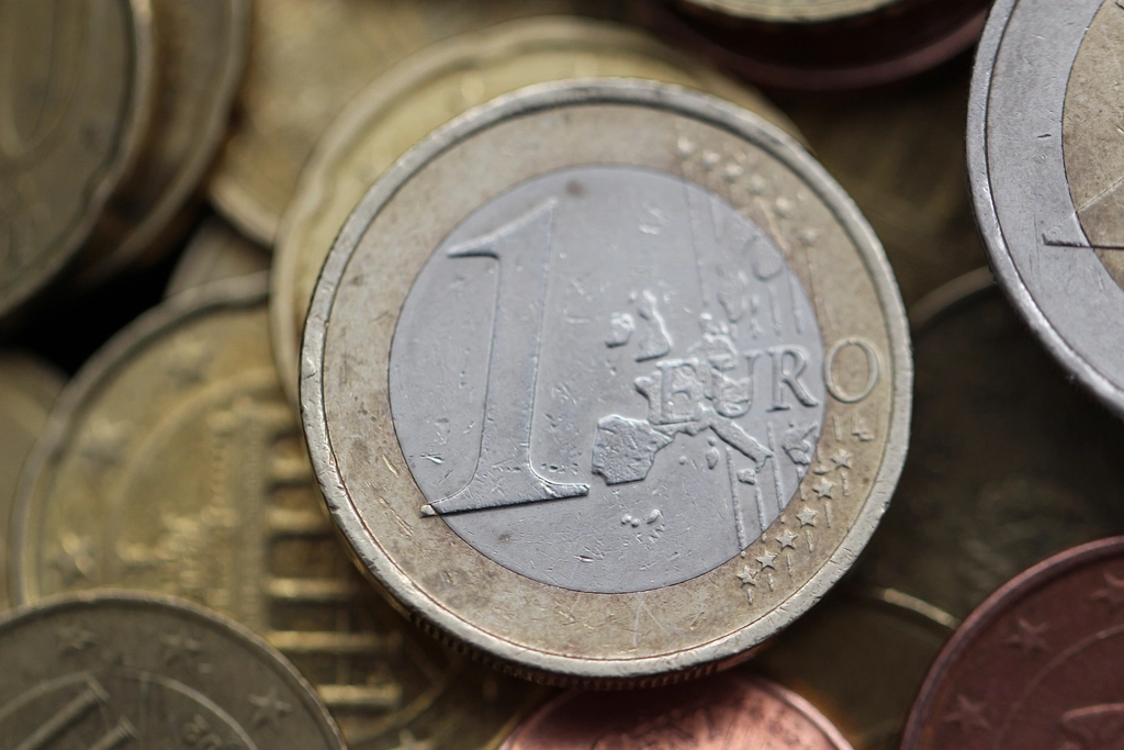 Euro coins, money & banking