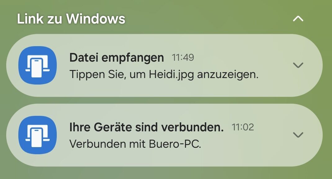 Dateiübertragung Smartphone-Link